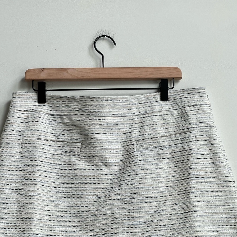NWT Loft  Tweed Pocket Shift Skirt Size 12 Textured Stripe Preppy Mod-chic Retro - Picture 5 of 12